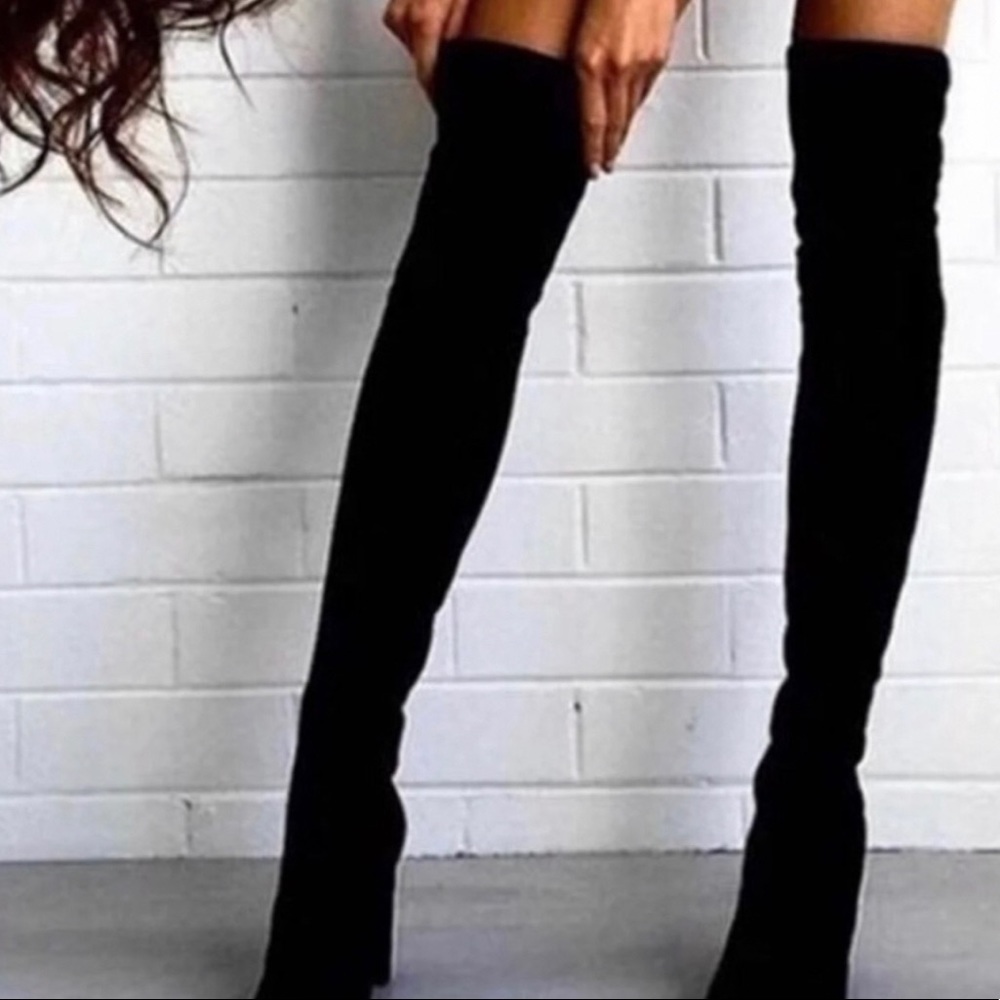 Steve Madden Over the Knee Block Heel Boots, 10